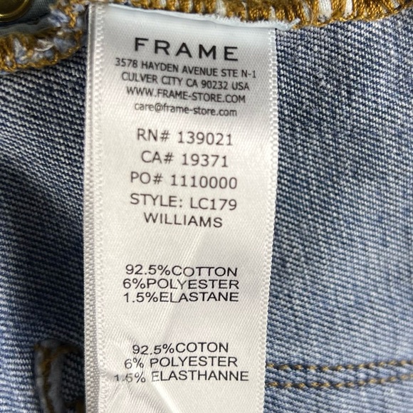 REVOLVE Shorts Womens 25 Frame Denim Le Cutoff Distressed Raw Hem Summer Beach - Picture 9 of 9